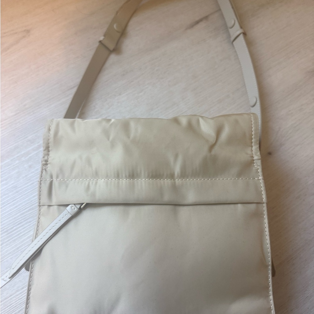 Prada Light Beige Nylon Crossbody Bag with Triangle Logo - Picture 4 of 4